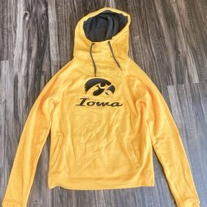 Yellow Iowa football hoodie